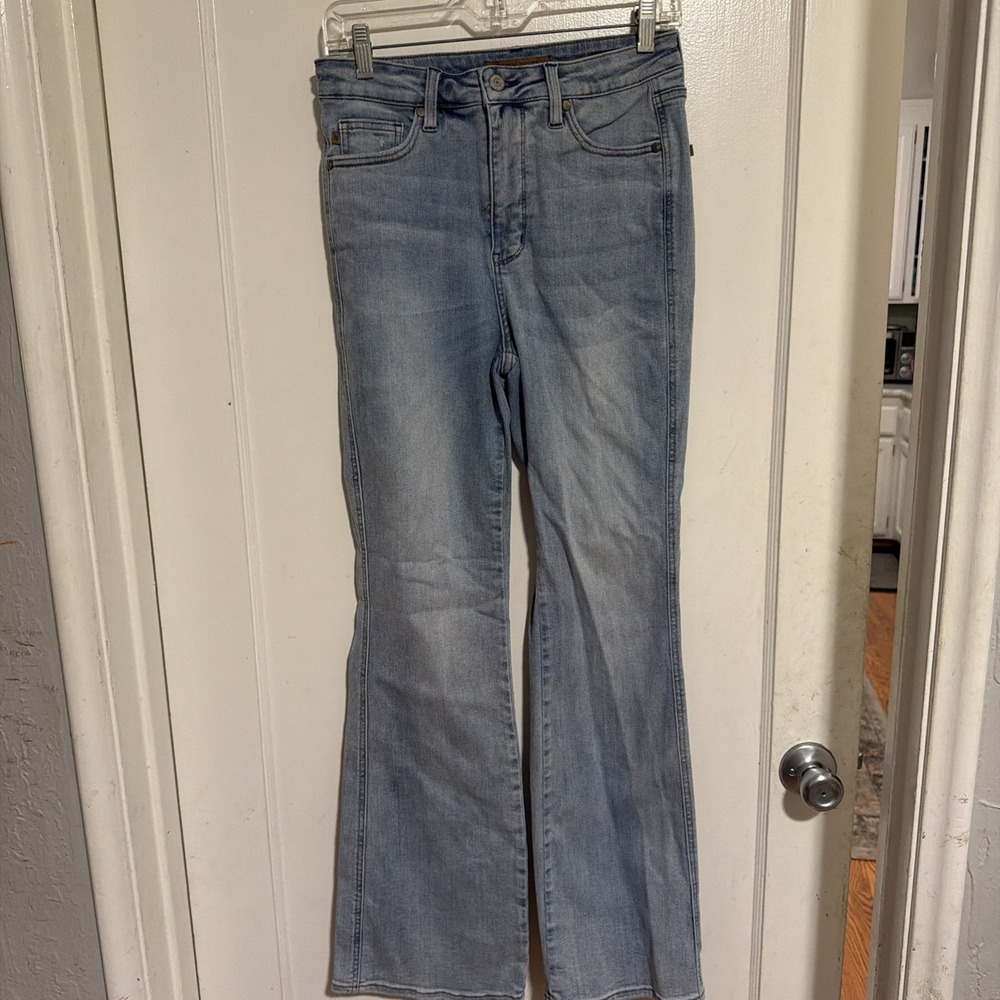 Judy Blue Flare Jeans Women's 7/28 Light Wash High Rise boot cut Stretch